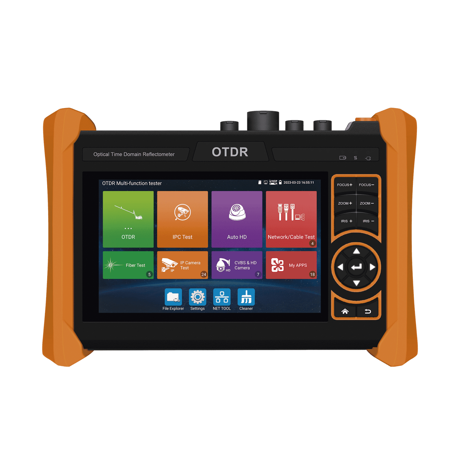 Probador de VÃ­deo  y OTDR / Pantalla LCD de 7″ / IP ONVIF / 8MP TVI + 8MP CVI + 8MP AHD + SDI/EXâ?SDI + Cable TDR / Prueba de Red de Fibra Ãptica TPTURBO4KOTDR - EPCOM